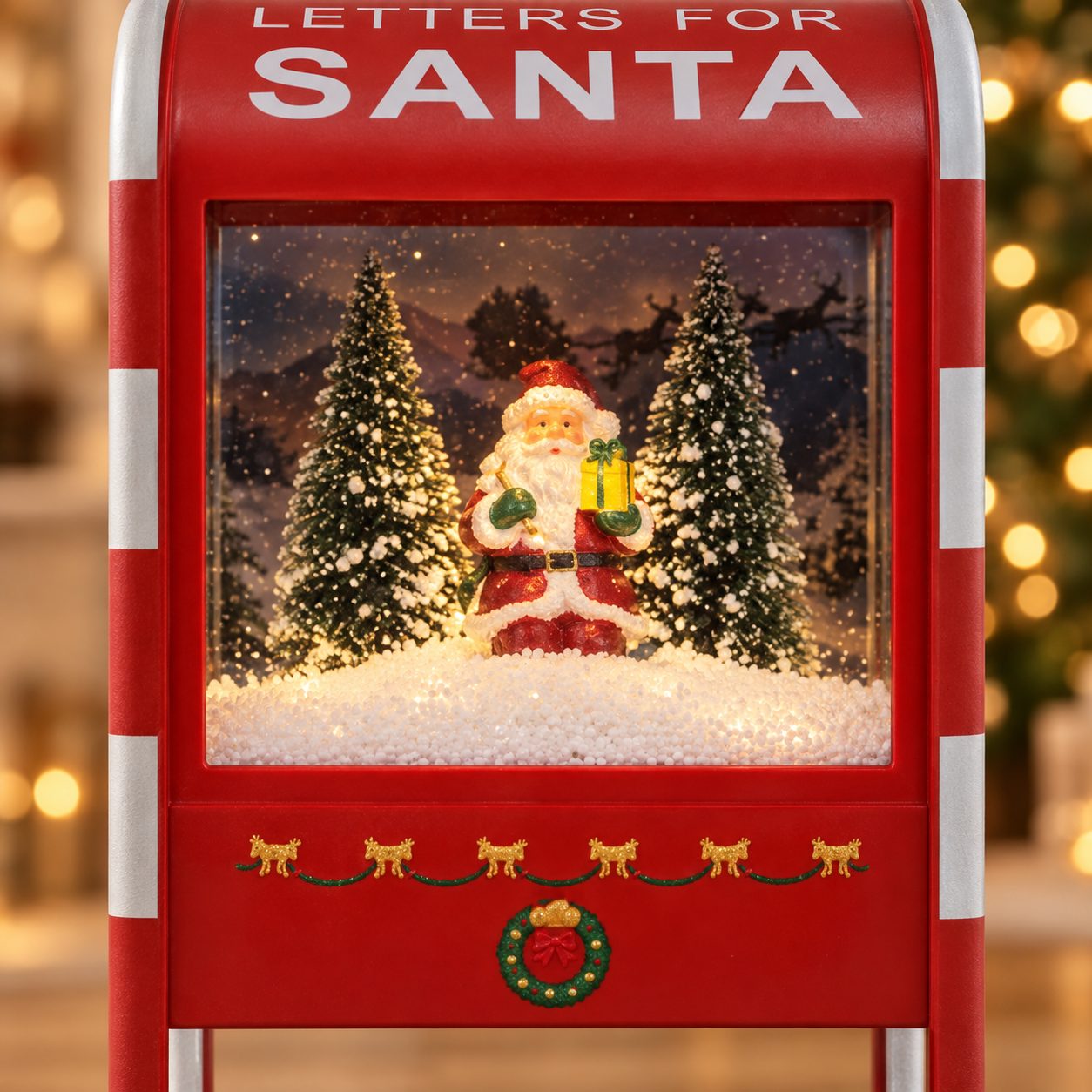 Buzón navideño con luz y música Santa's Mailbox — vista 2