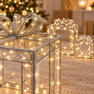 Set de 3 Cajas acrílicas con luz Glowing Gifts