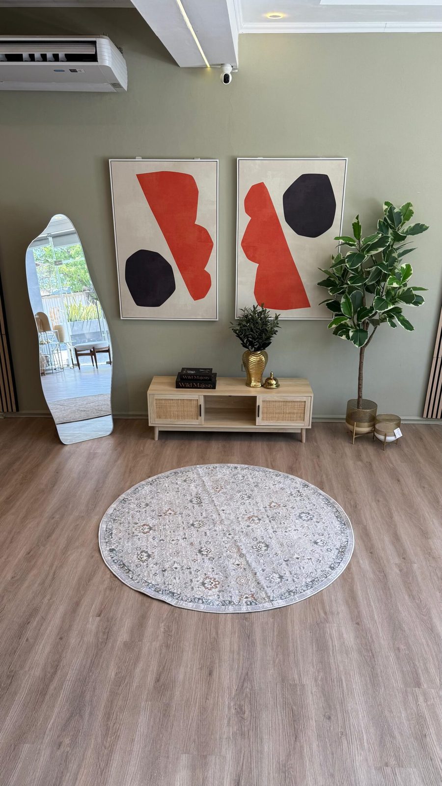 Alfombra Dynamic ivory vintage Ø 160 cm