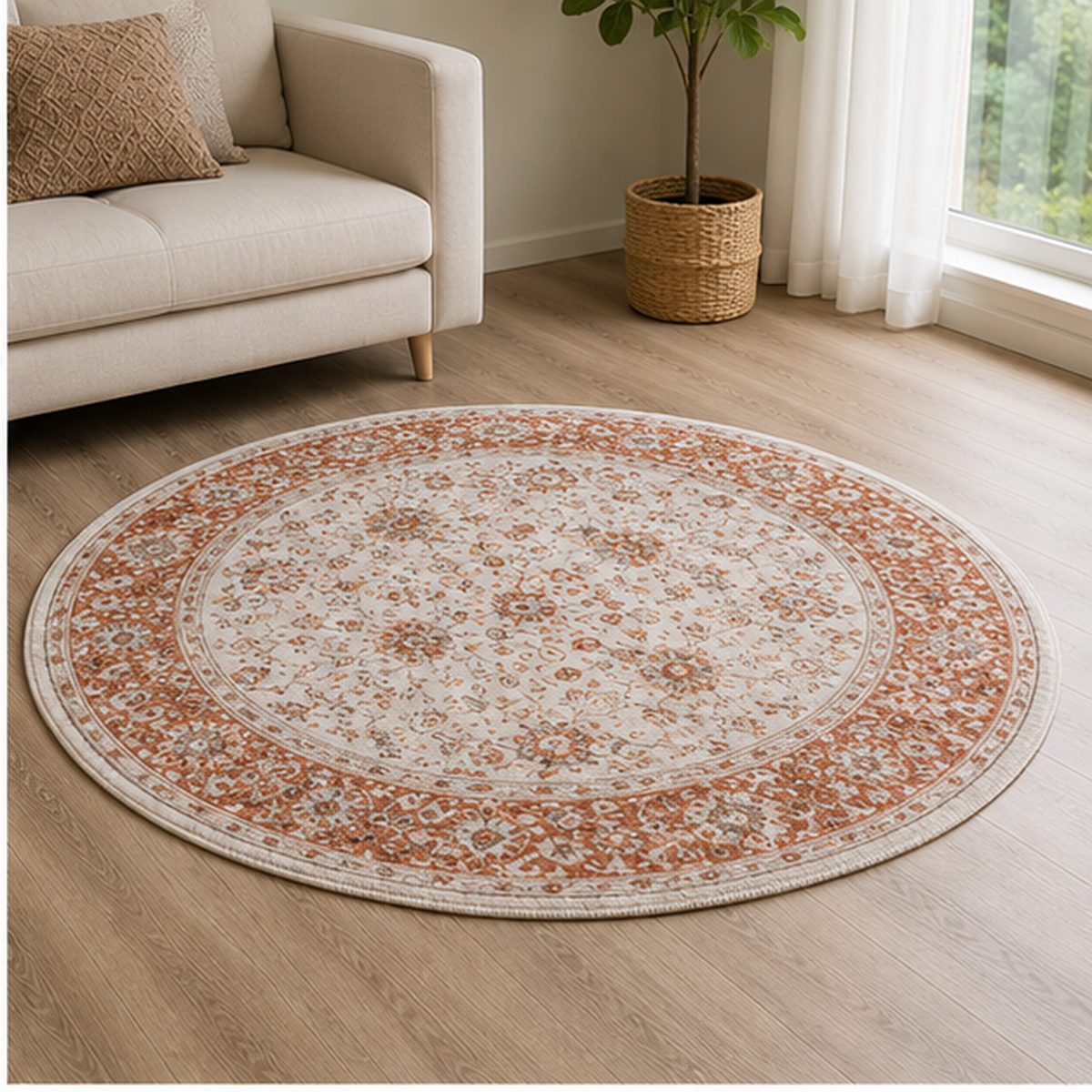 Alfombra Allen roth terracota clásica Ø 160 cm