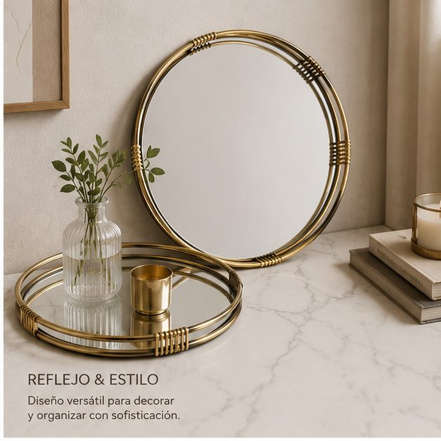 Set de bandejas decorativas Luna Dorée — vista 2