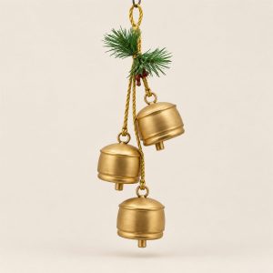 Campana colgante triple dorada Trio Rintocco