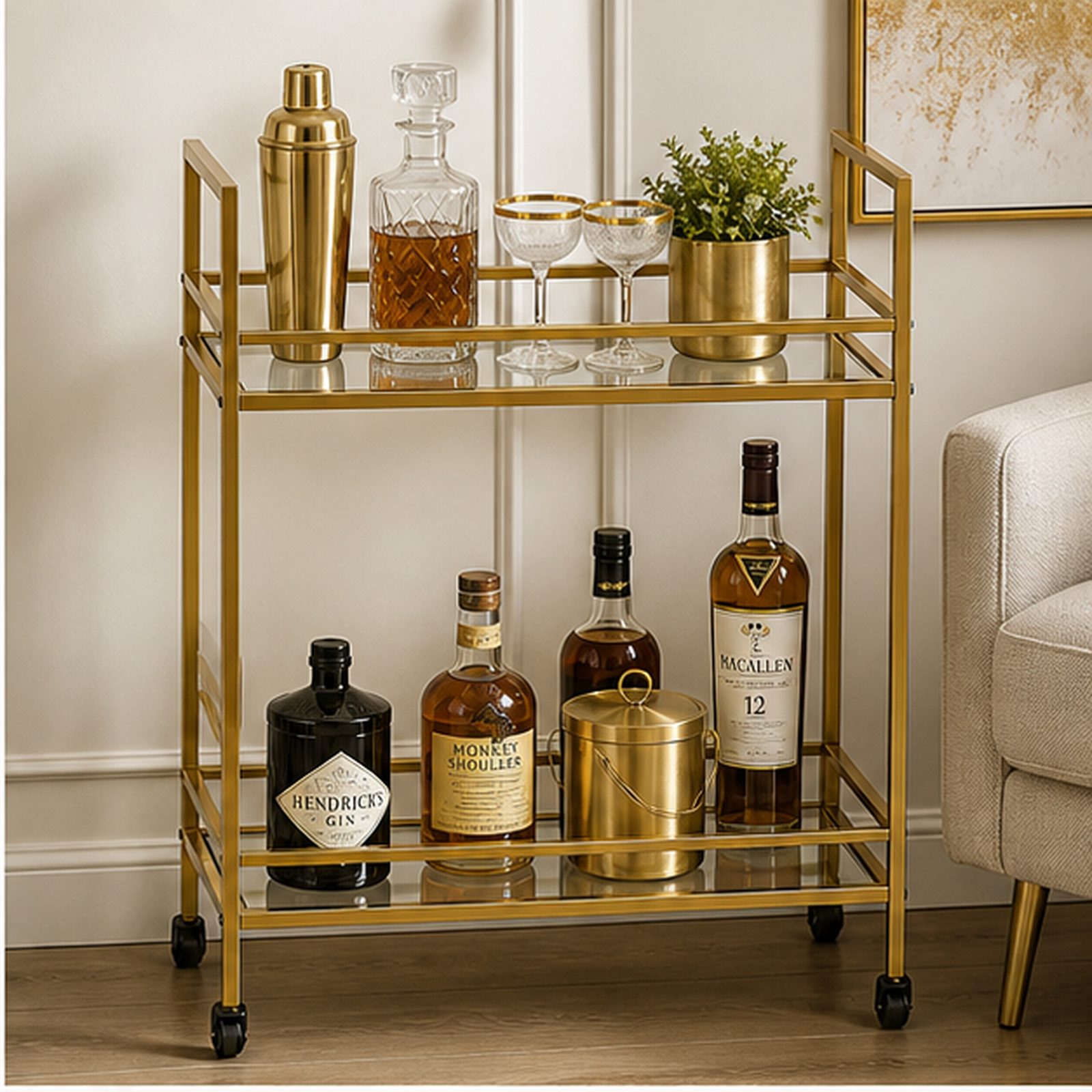 Bar Cart Urban Gold — vista 2
