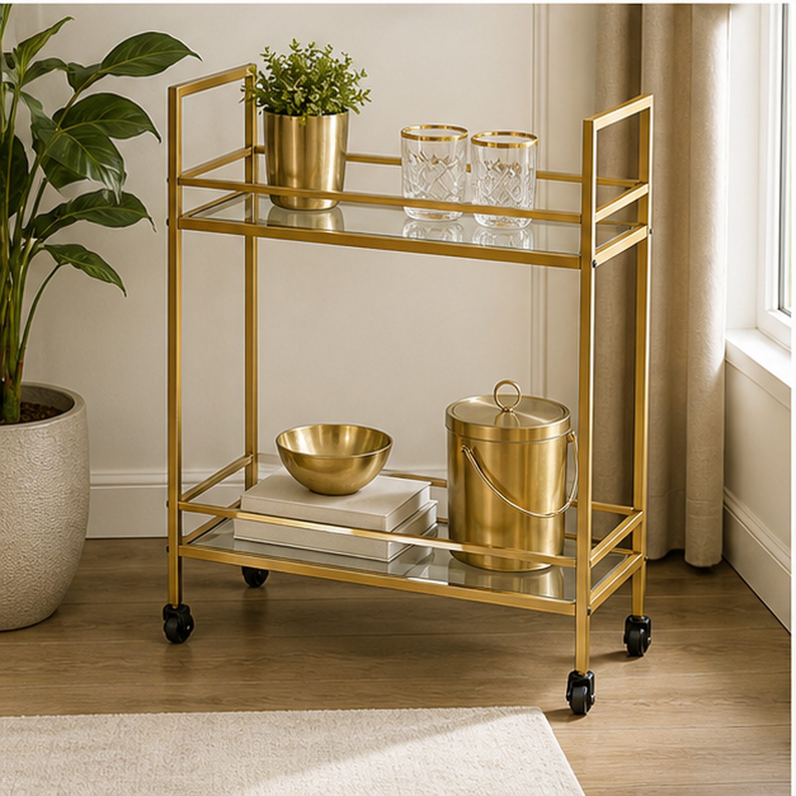 Bar Cart Urban Gold