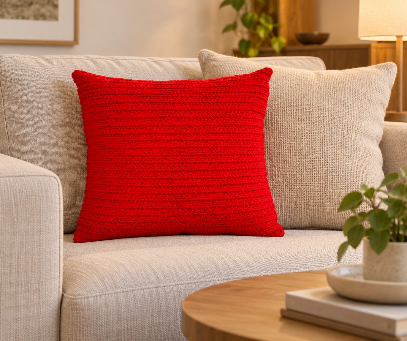 Cojín decorativo rojo — Coussin Coquelicot — vista 2