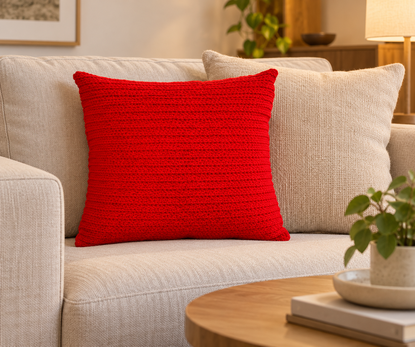 Cojín decorativo rojo — Coussin Coquelicot — vista 2