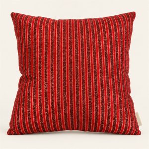 Cojín decorativo rojo — Coussin Rayé