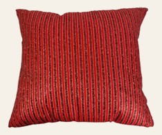 Cojín decorativo rojo — Coussin Strié