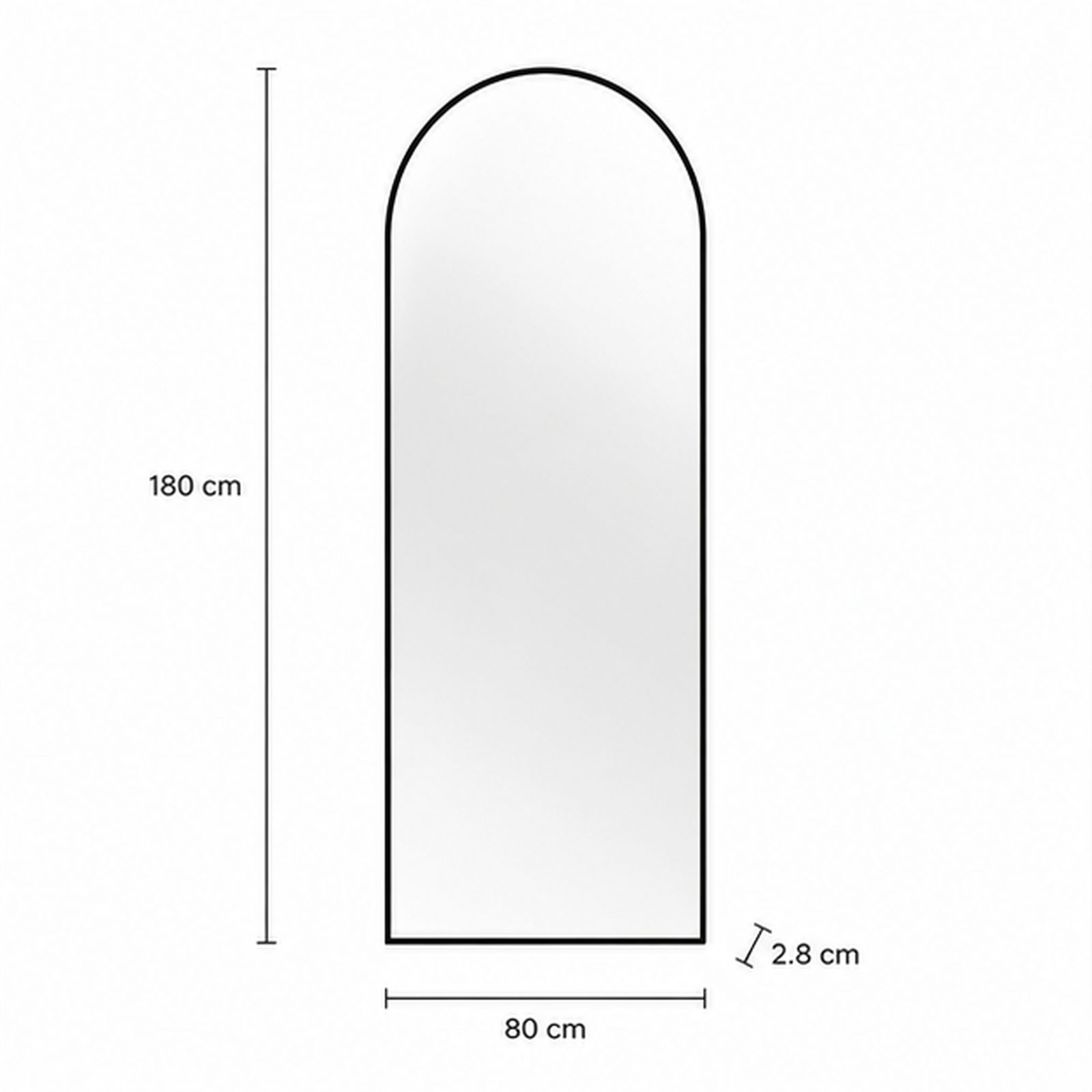 Espejo Arco Ébano — vista 2