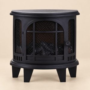 Chimenea decorativa con luz — Âtre Crépitant sobre fondo beige