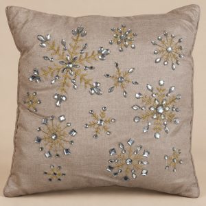 Cojín navideño — Ciel Constellé sobre fondo beige