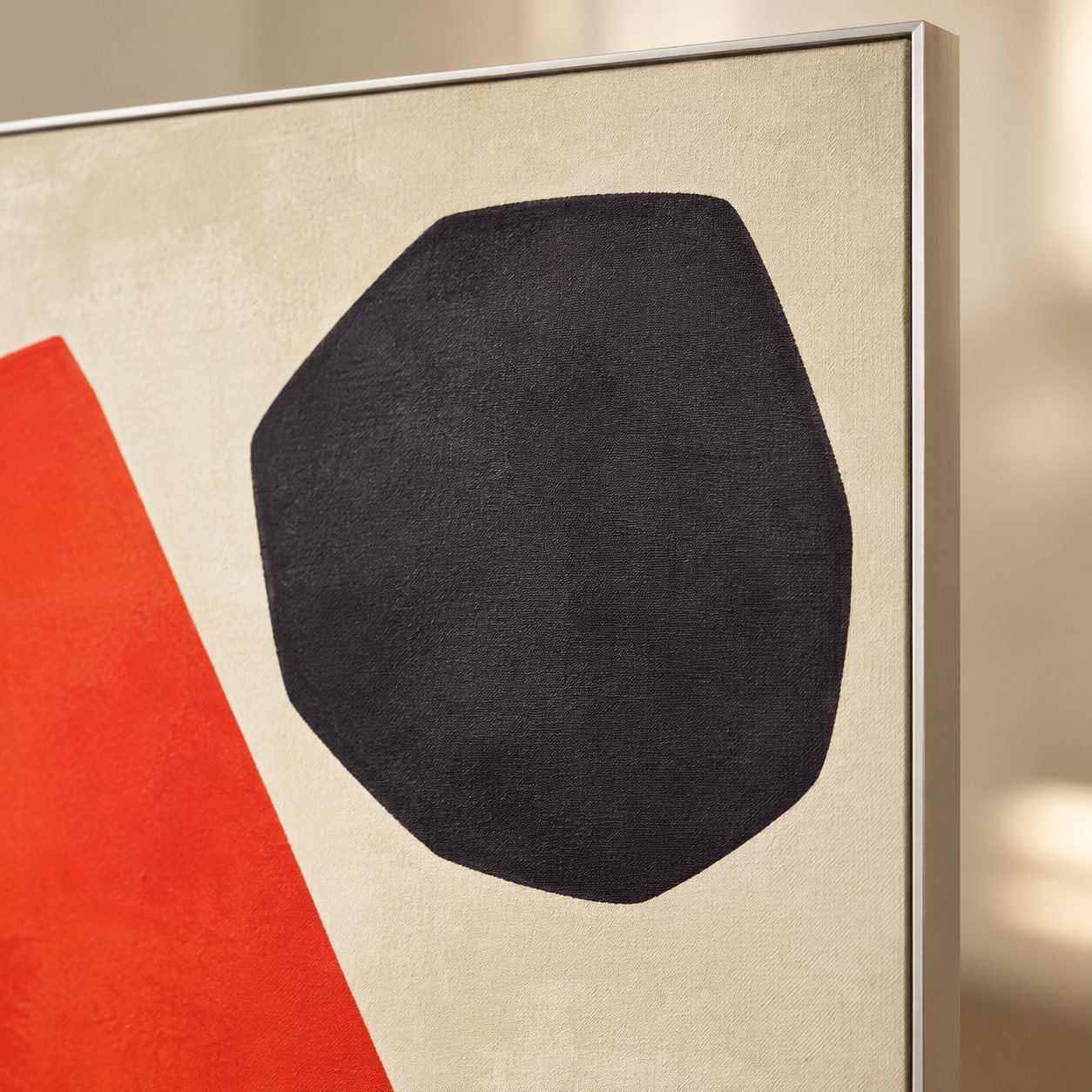 Cuadro — Équilibre Rouge — detalle desde otro ángulo