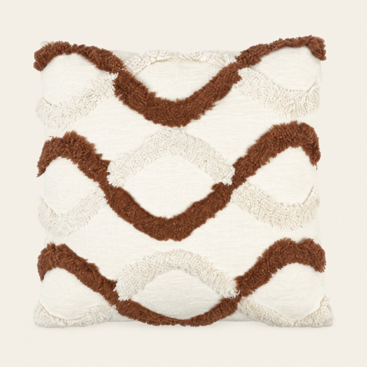 Cojín decorativo — Coussin Vague, imagen principal sobre fondo beige claro