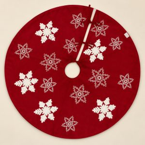 Falda para árbol de Navidad — Jupe Cramoisie — vista principal sobre fondo beige