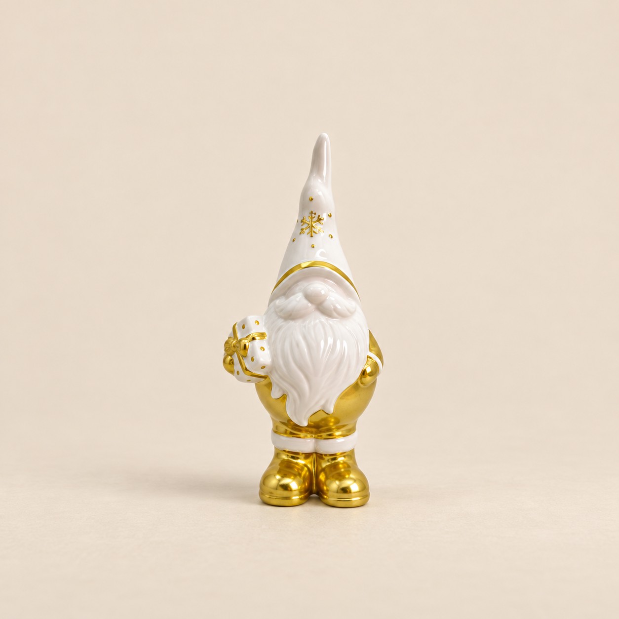 Gnomo navideño — Lutin Barbu sobre fondo beige