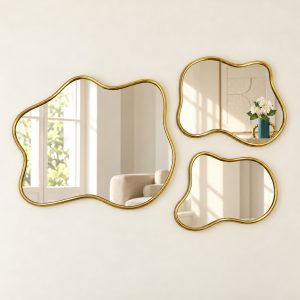 Juego de 3 espejos — Trio Îlots, vista principal con reflejo de una habitación luminosa