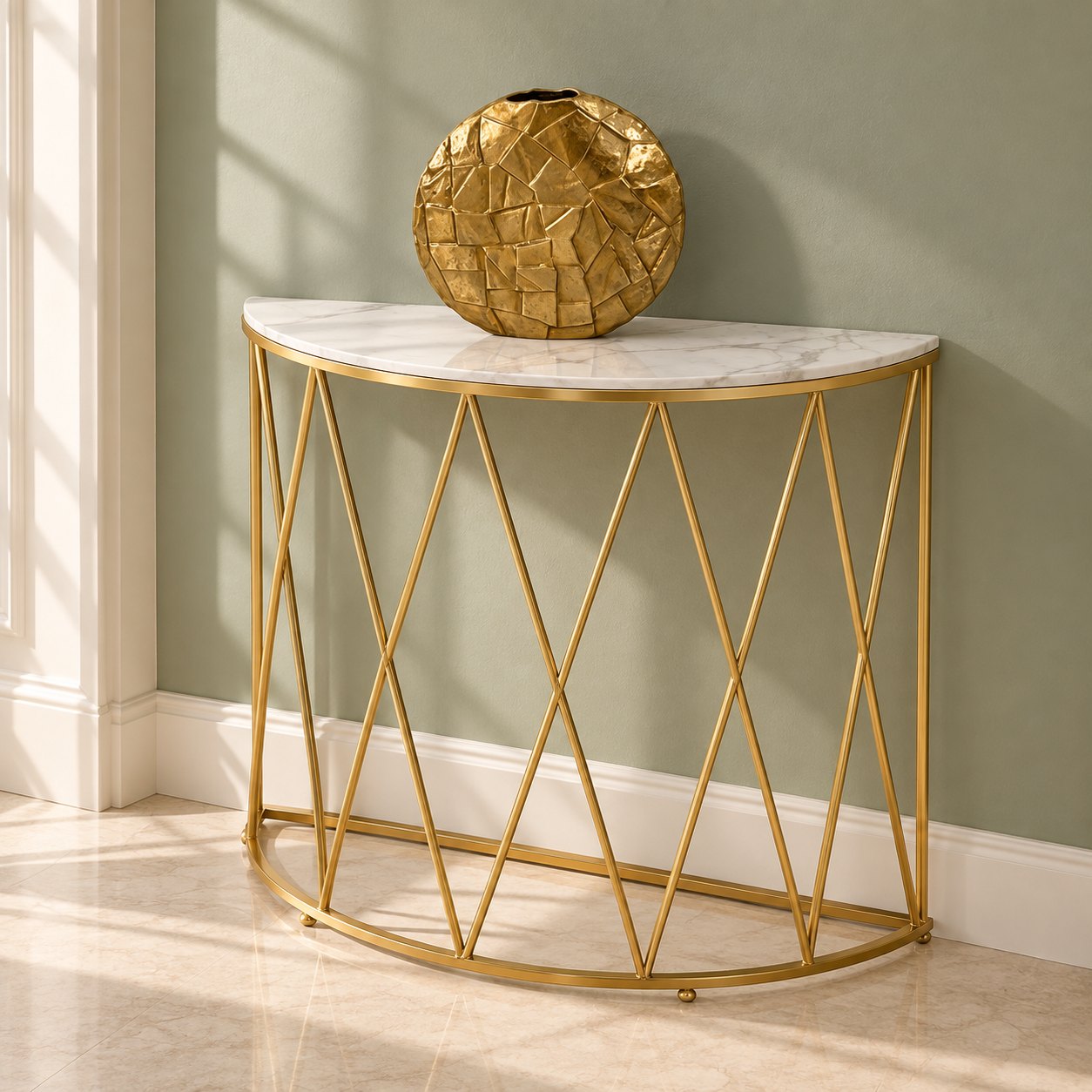 Vase Froissé — ambientación con mueble del catálogo HOCART