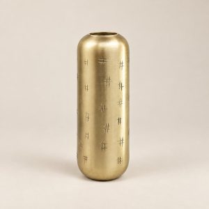 Florero de metal dorado Vase Lingot — vista principal con fondo limpio