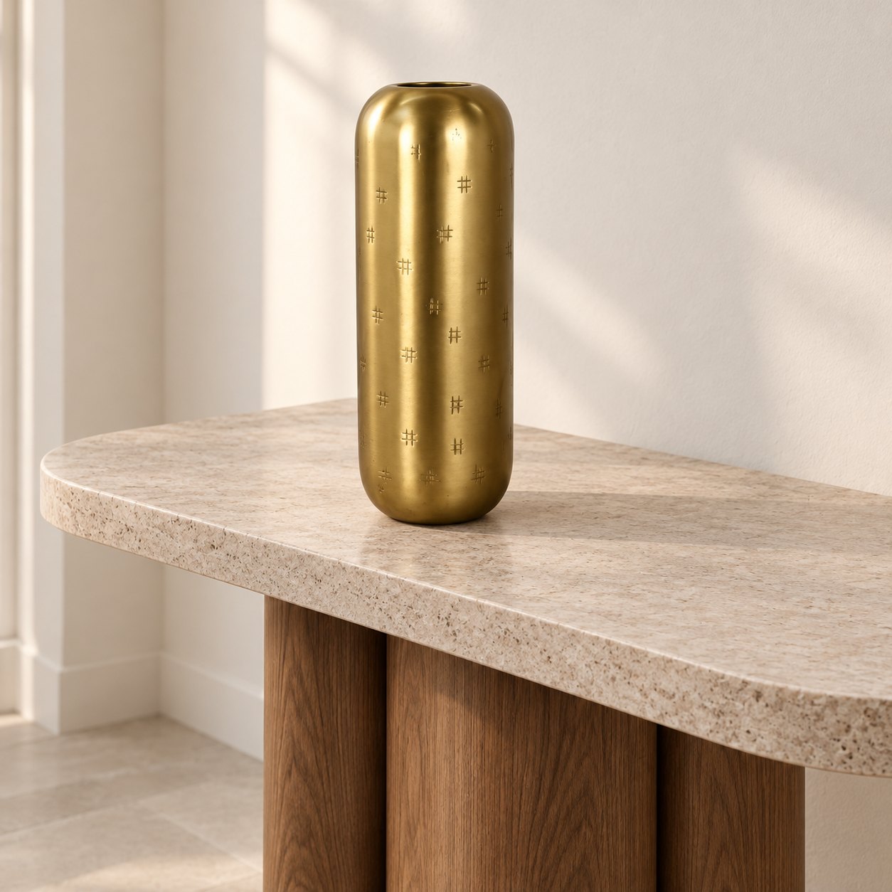 Vase Pépite — ambientación con mueble del catálogo HOCART