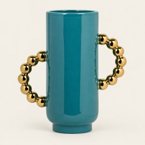 Florero de cerámica — Vase Sarcelle, imagen principal sobre fondo beige claro
