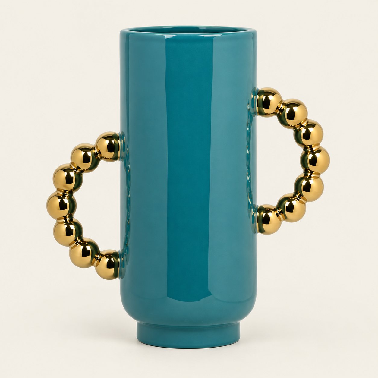 Florero de cerámica — Vase Sarcelle, imagen principal sobre fondo beige claro