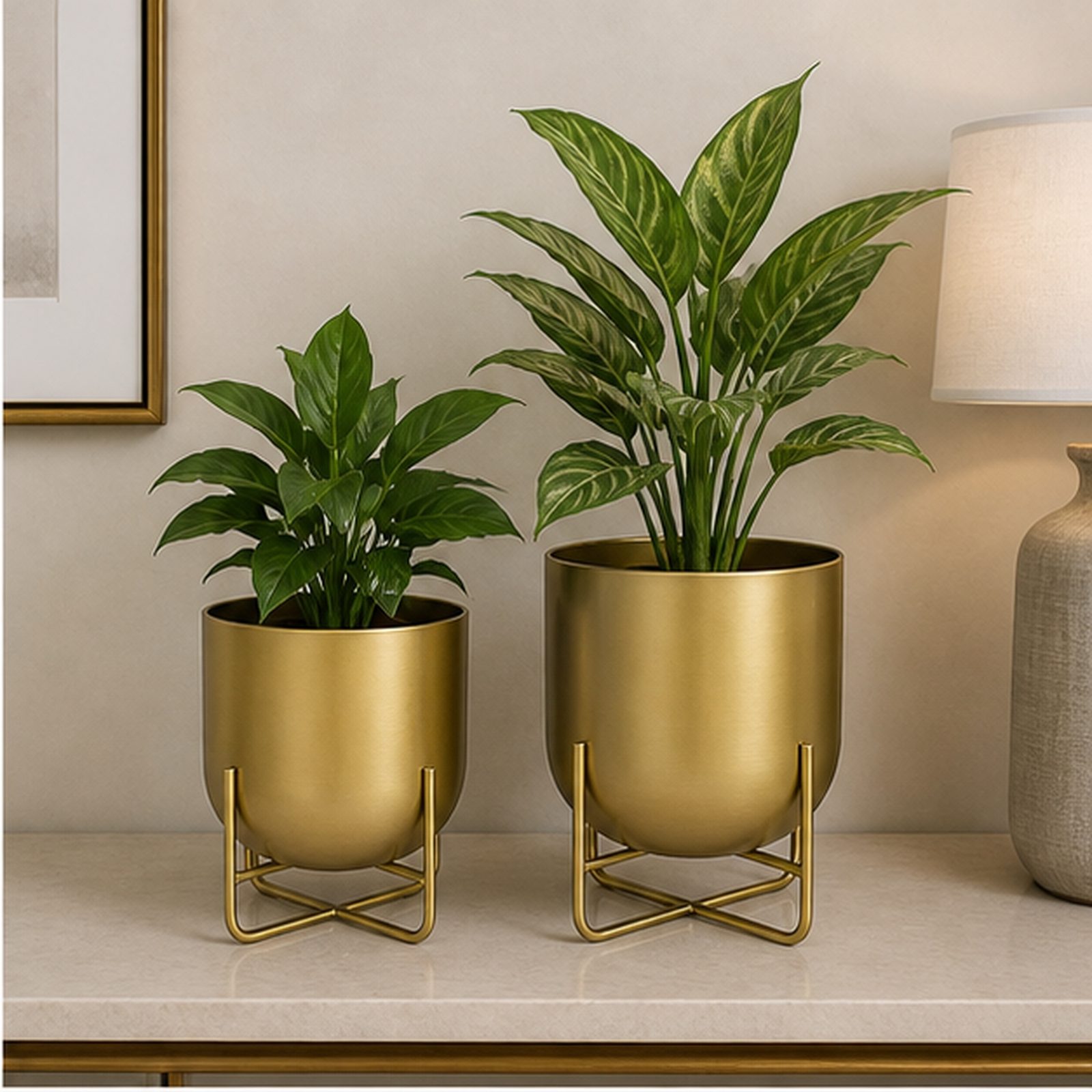 Set Mini Planters Doré
