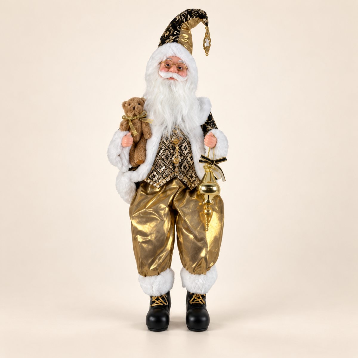 Santa Claus musical — Nicolas Cantique — decoración navideña