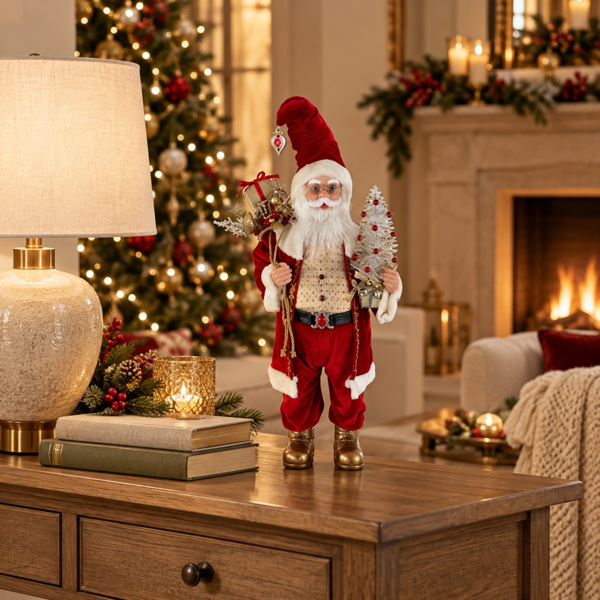 Santa Claus musical — Nicolas Mélodie — decoración navideña