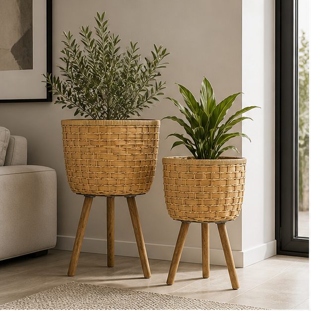 Set de potes decor Maison Rattan — vista 2