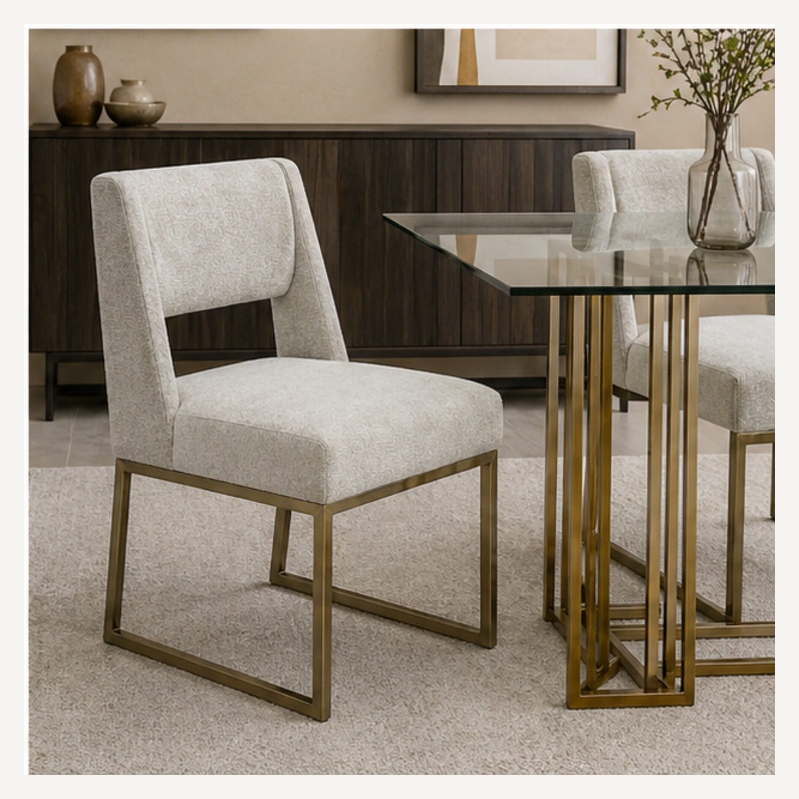 Silla de comedor Ivory gold